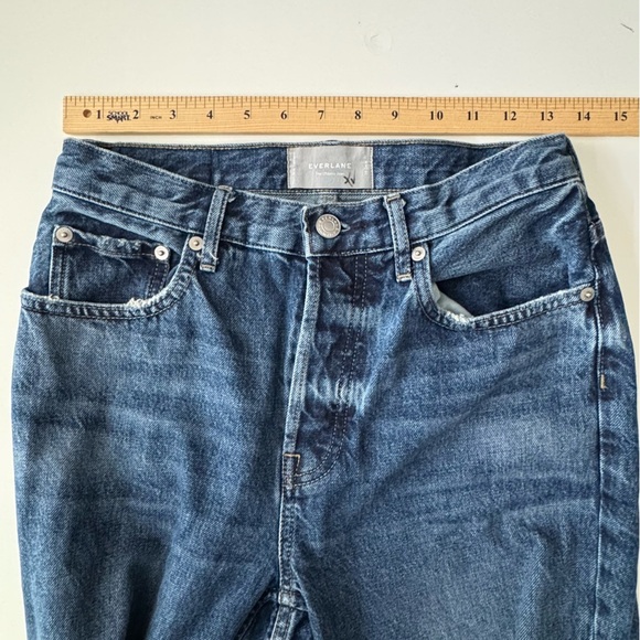 Everlane The Cheeky Jean Crop High Rise  💯% Cotton Women’s size 26 - Picture 12 of 14